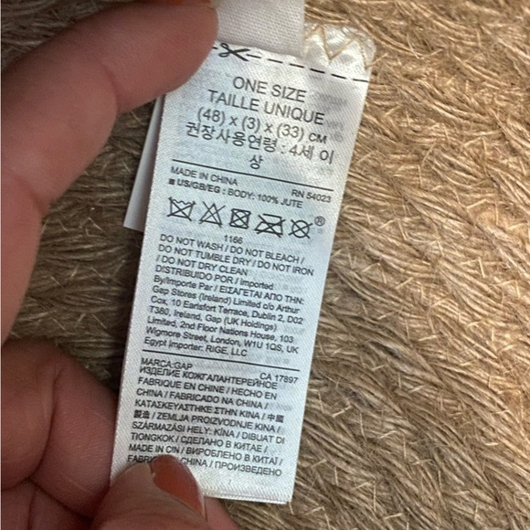 Gap Jute Market Bag Large Hobo Hippie Beach Bohemian Natural Waves Summer Tan - Picture 7 of 10